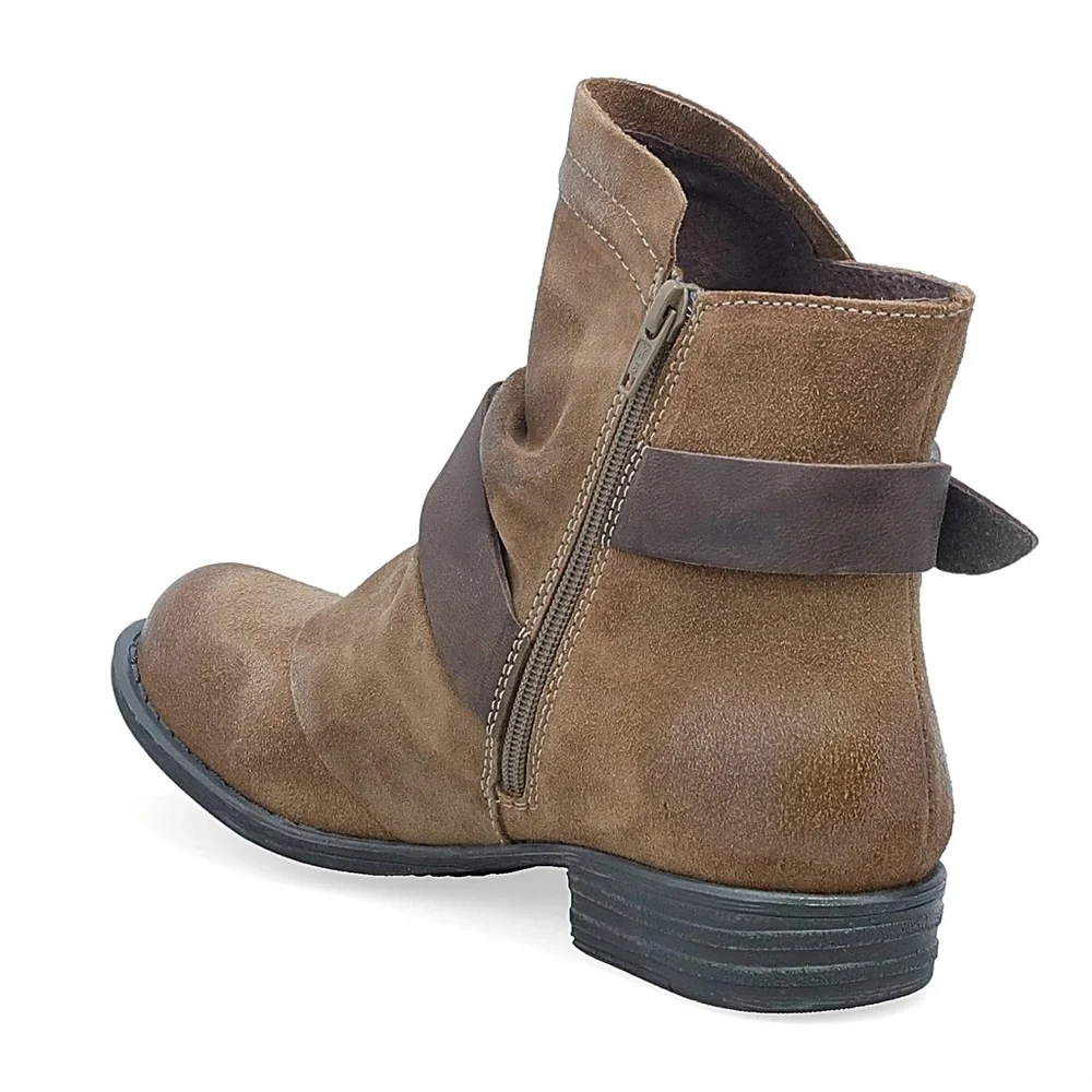 Miz Mooz Dominique buckle suede leather boots nib 39/8 m